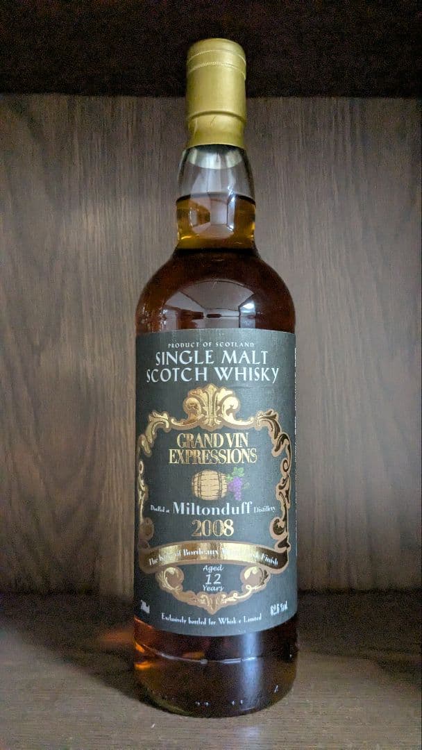 ミルトンダフ 2008 12年 62.6％ ウイスク・イー