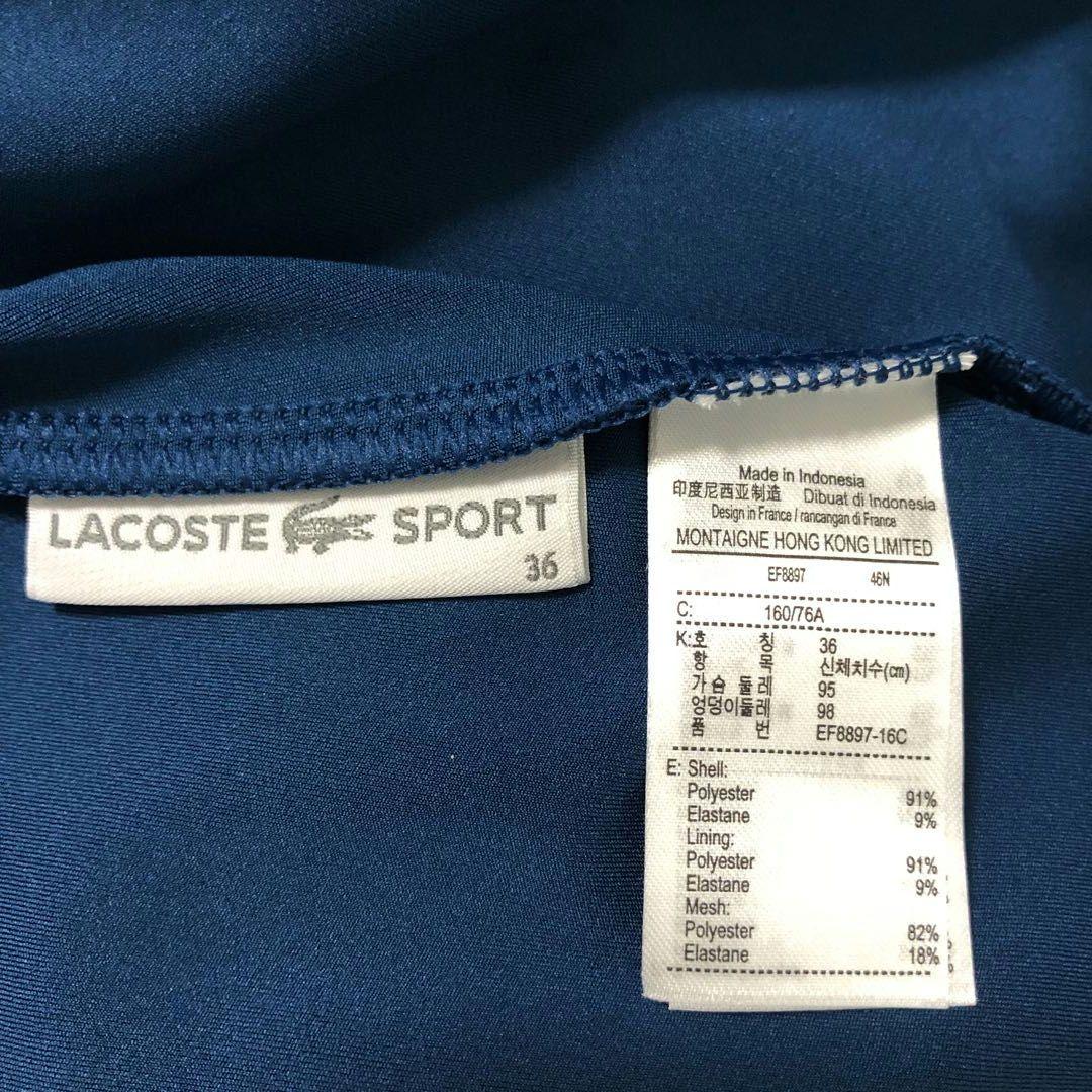 【新品】LACOSTE SPORT テニスドレス ワンピース ネイビー Sサイズ