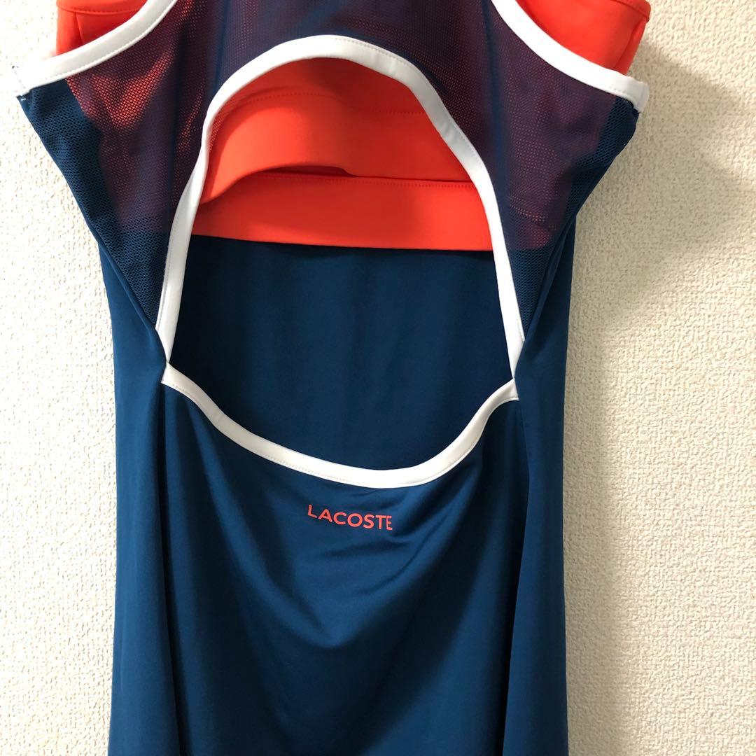 【新品】LACOSTE SPORT テニスドレス ワンピース ネイビー Sサイズ