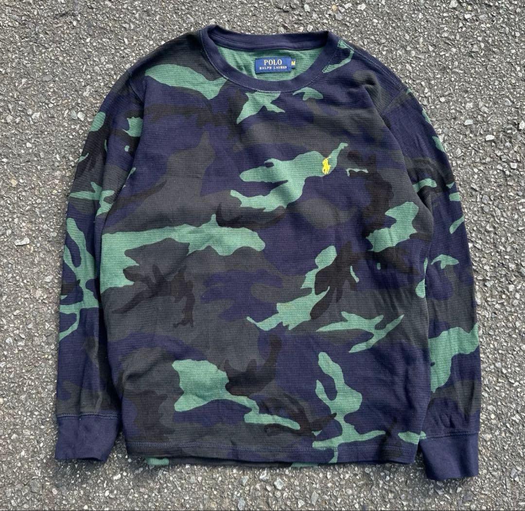 ポロ サーマル ロンT 迷彩 短丈