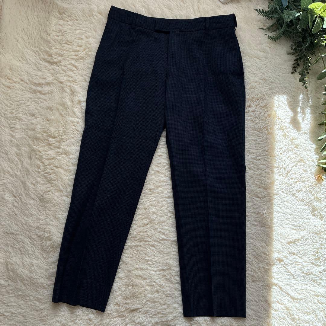n-line Precious ネイビーチェック ビジネスパンツスーツ13号