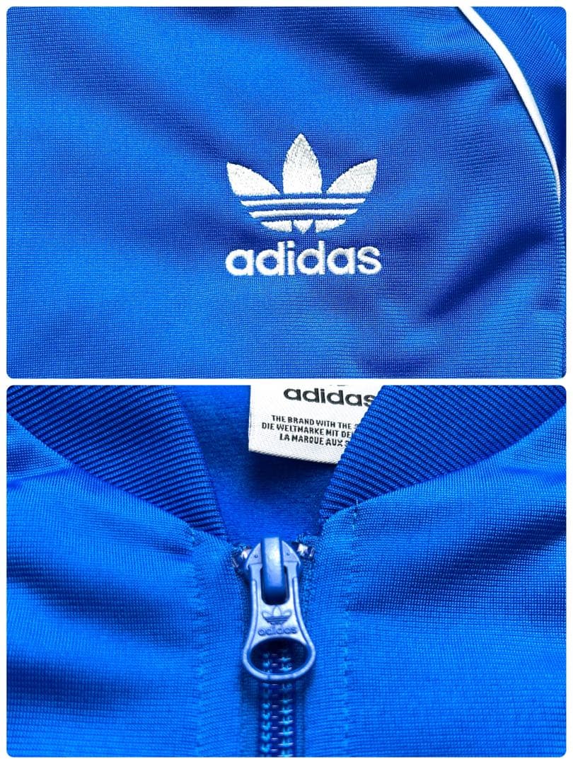 170 M　アディダスオリジナル SST スウェット セットアップ 上下 青