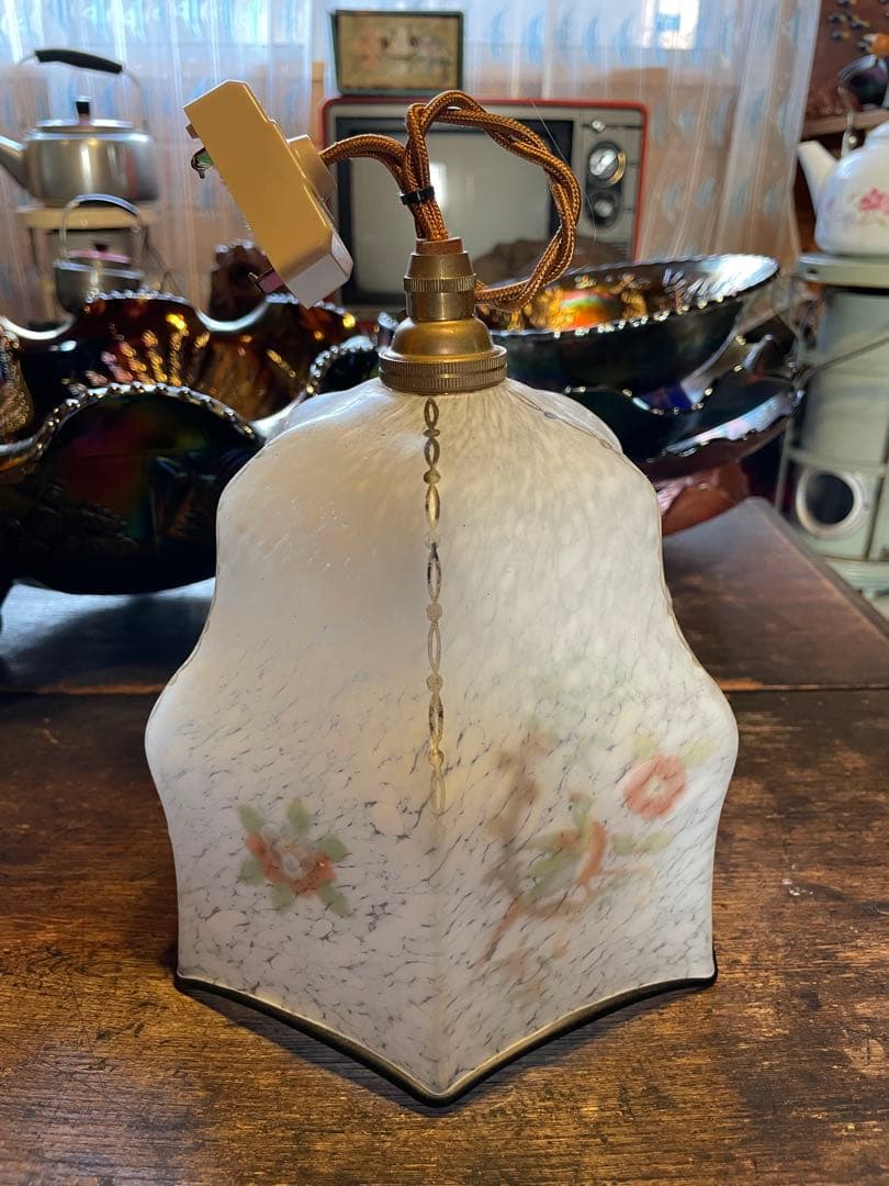 アンティーク　ガラスペンダントライト