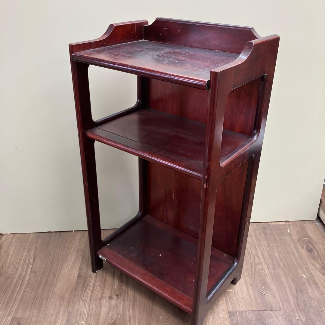 4F カリモク家具 木製 シェルフ 3段 ラック ヴィンテージ アンティーク