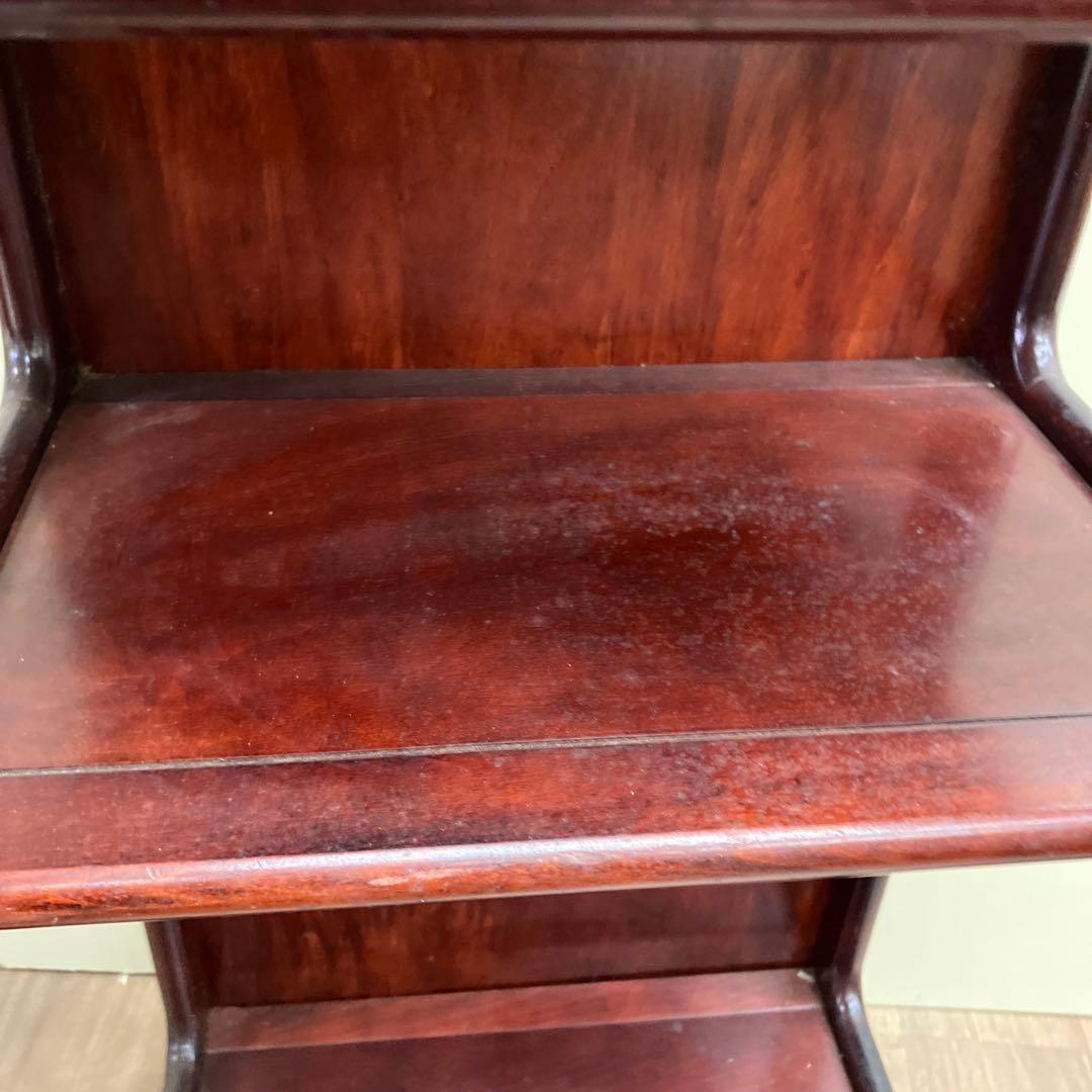 4F カリモク家具 木製 シェルフ 3段 ラック ヴィンテージ アンティーク