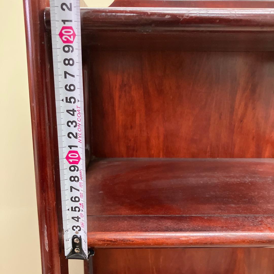 4F カリモク家具 木製 シェルフ 3段 ラック ヴィンテージ アンティーク