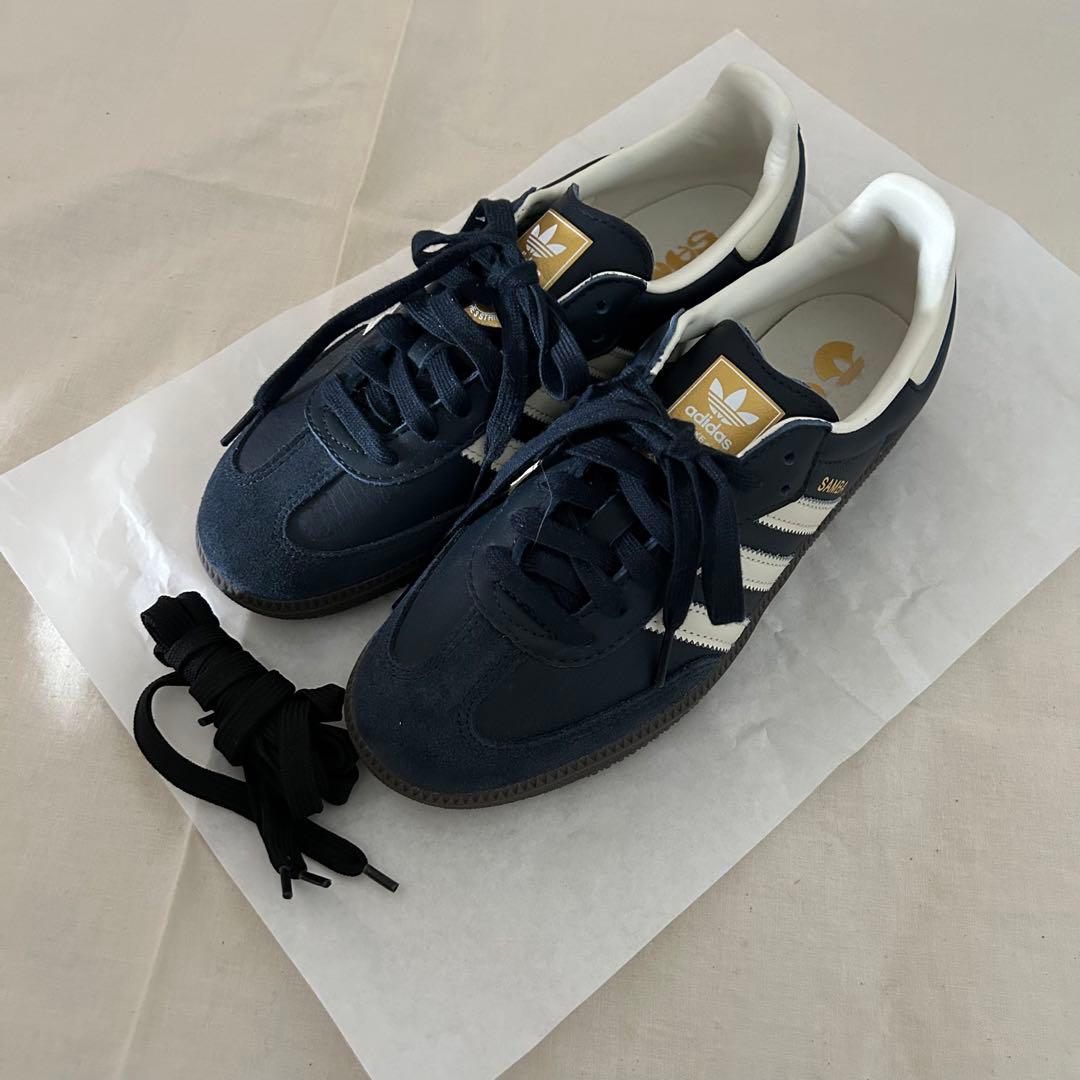 mさま新品未使用 adidasサンバ　ネイビー24.5㎝