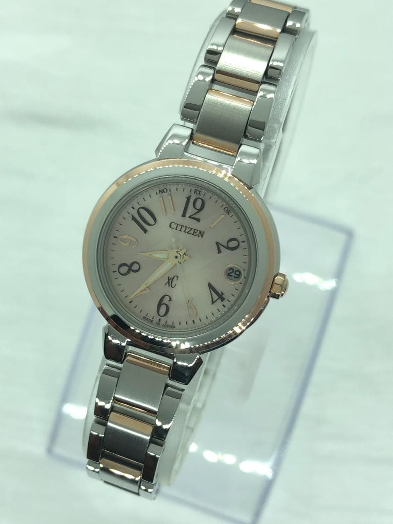 Xc クロスシー CITIZEN シチズン 電波時計 ピンクコンビカラー 未使用