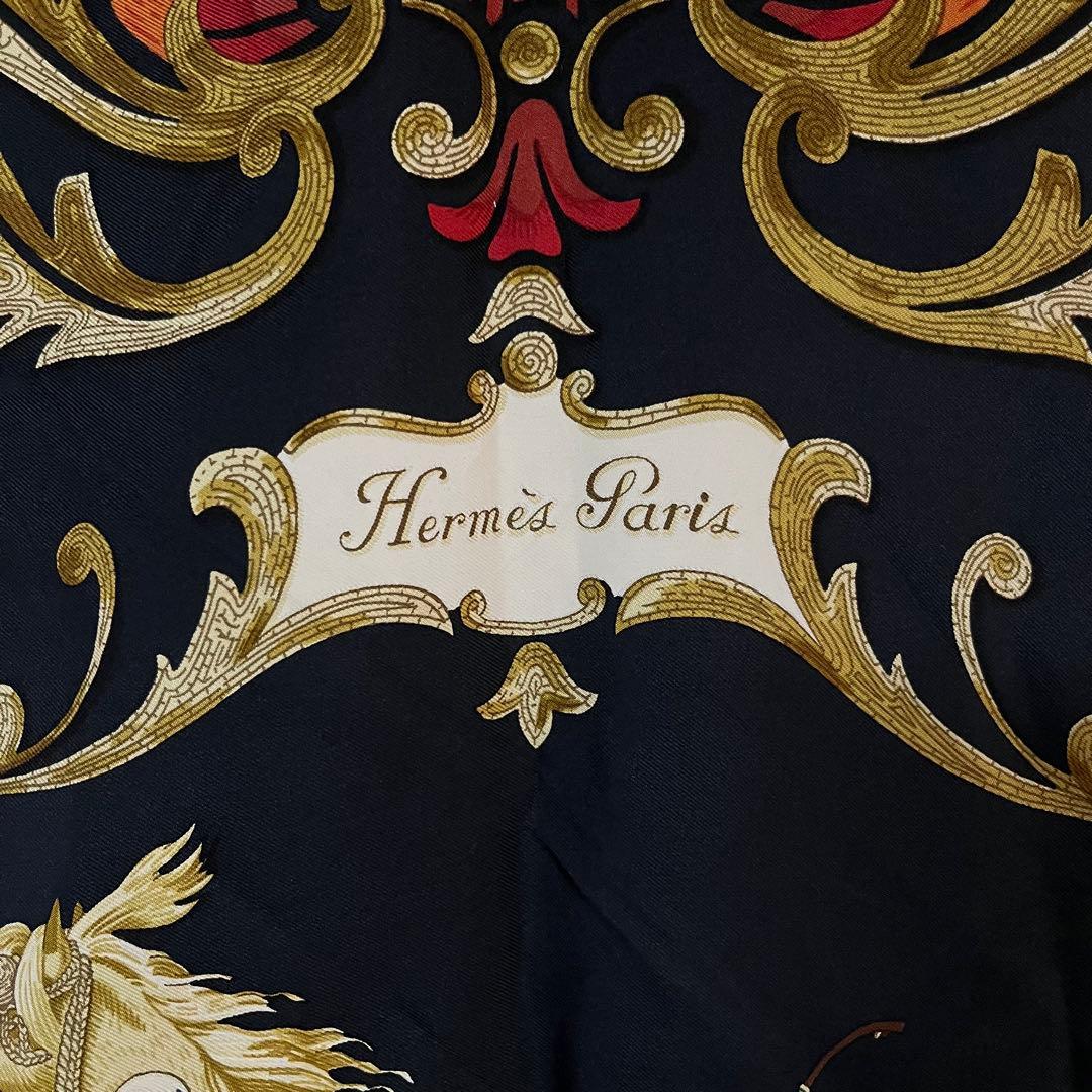 極美品 エルメス HERMES カレ90 Chevel Turc トルコの馬