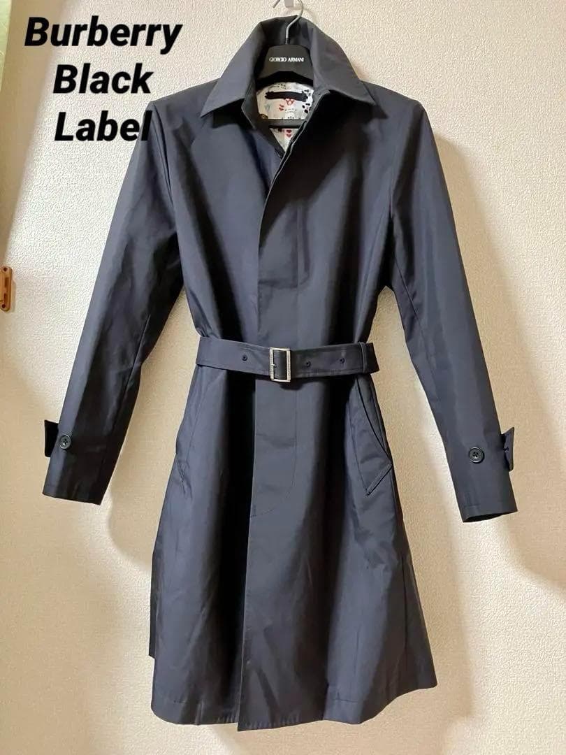 バーバリーブラックレーベル　トレンチコート　ライナー付ベルト付　モノグラム裏地