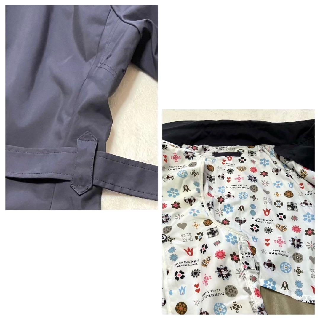 バーバリーブラックレーベル　トレンチコート　ライナー付ベルト付　モノグラム裏地