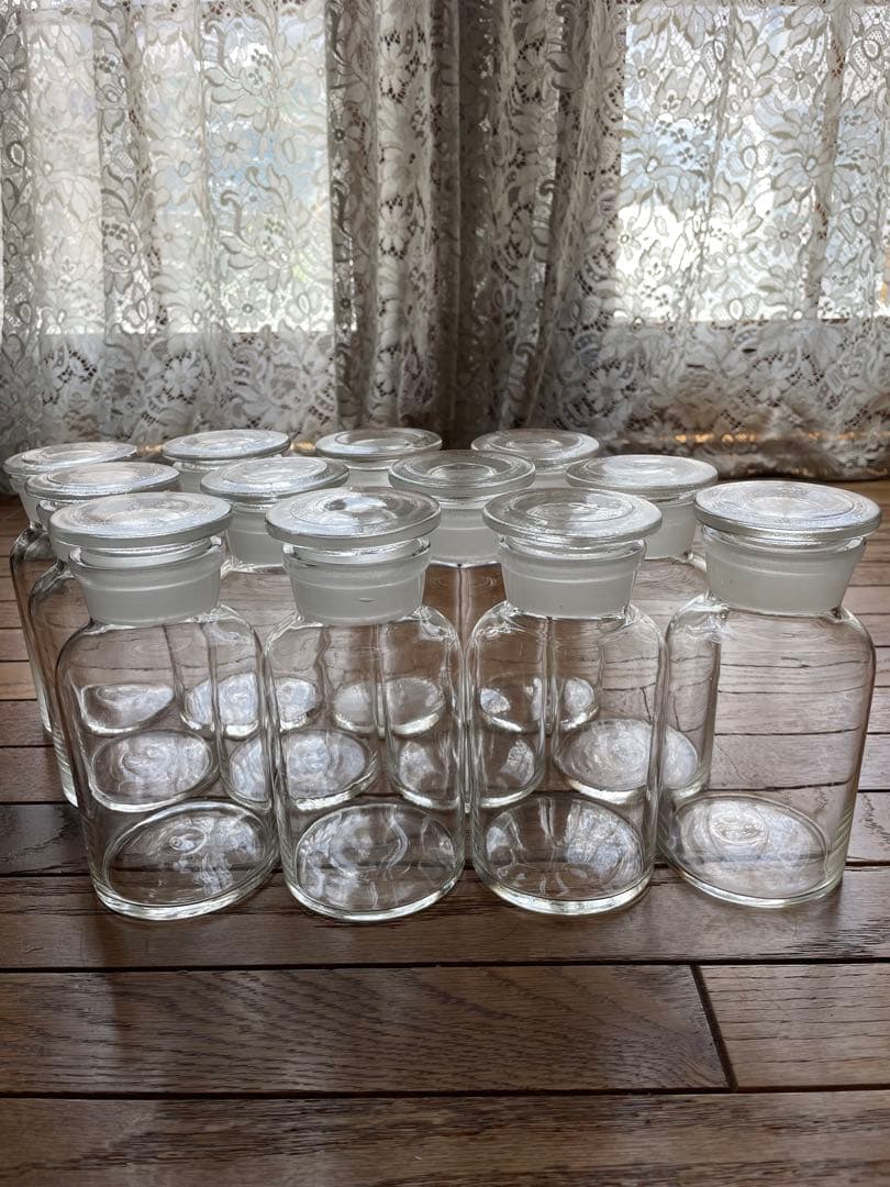 アンティーク　ガラス保存瓶　薬瓶8個セット