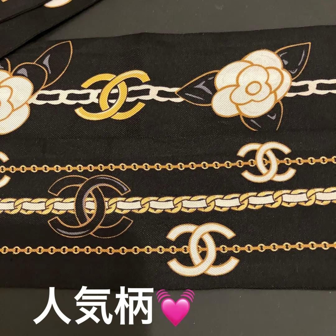 CHANEL❣️シャネルヘアバンドースカーフ❣️黒人気柄