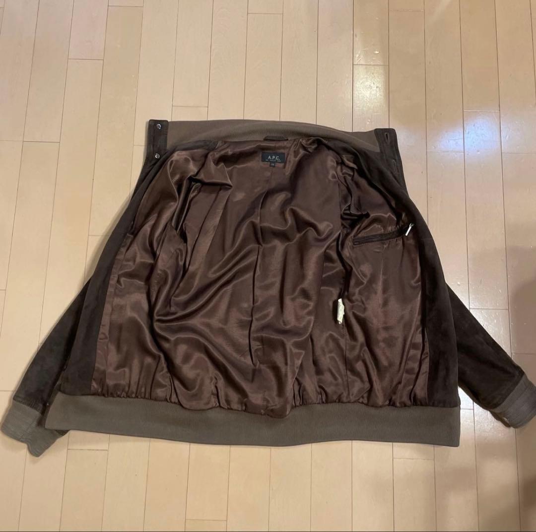 A.P.C.スエードレザー　バルスターブルゾン　XSブラウン