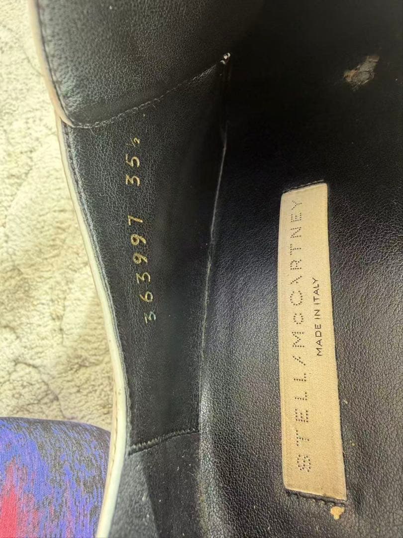 ステラマッカートニー　ホワイトレザー ウェッジソール スニーカー