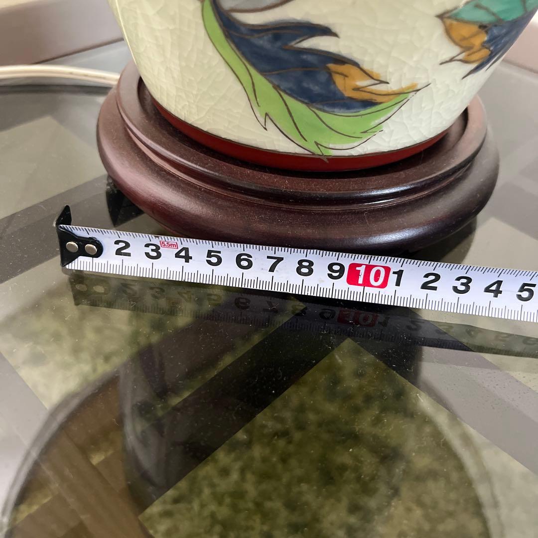 ランプ花柄陶器、希少特大高さ70美品❣️最終