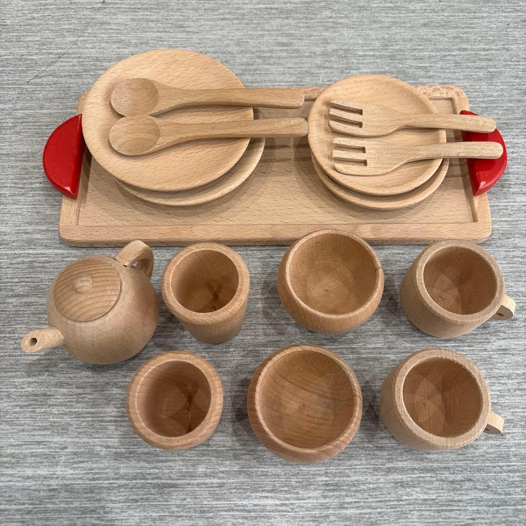 ☆ダイワ　ミドルキッチンセット☆ 木の冷蔵庫　木のおもちゃ　おままごとセット♡