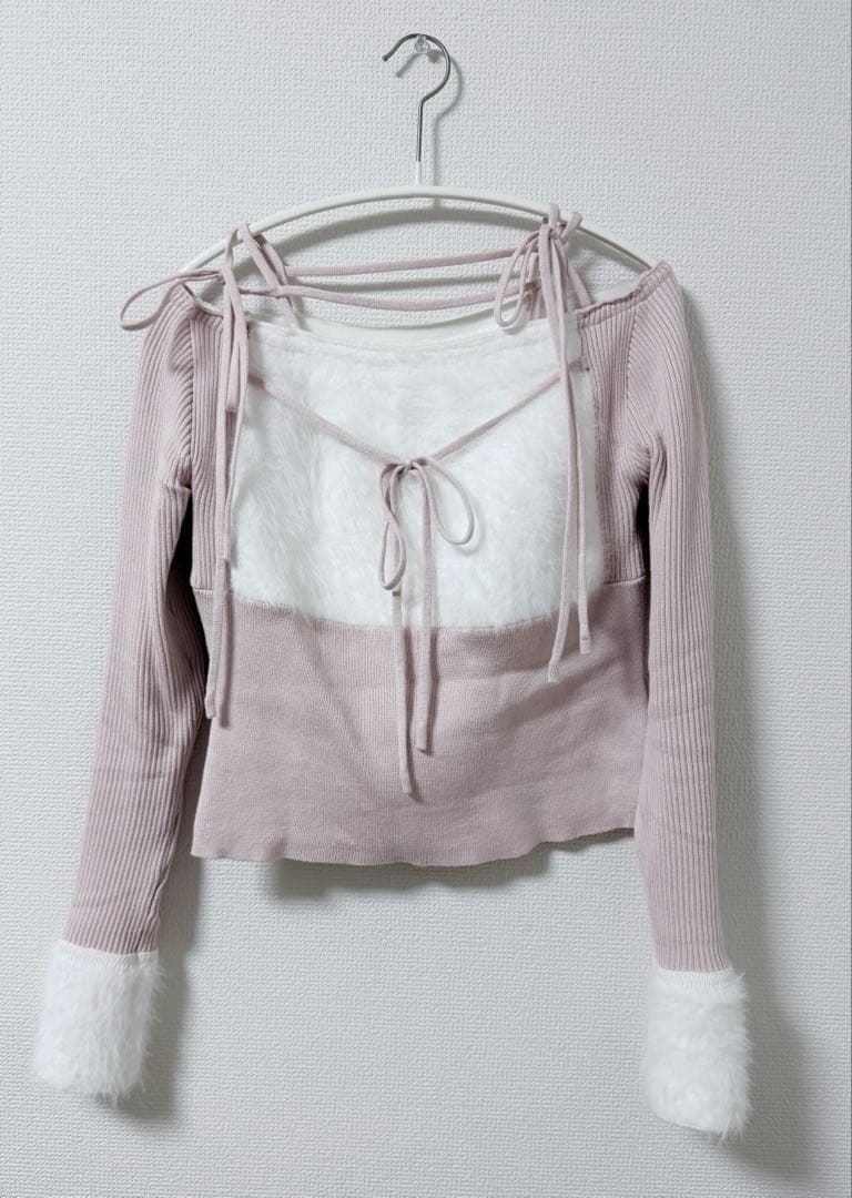 トップス Lumignon Ribbon bust fluffy tops
