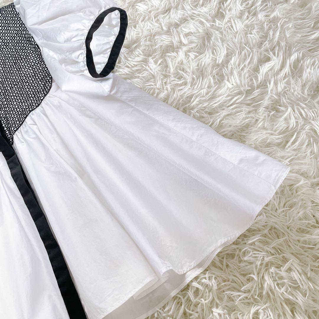 美品✨【ユナイテッドアローズ】エンブロイダリー コンビ ショートスリーブブラウス