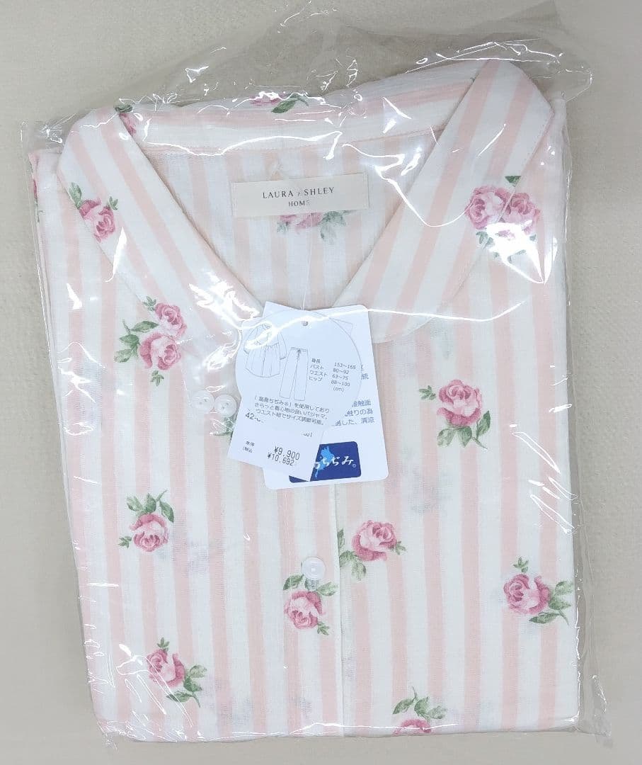 ローラアシュレイ花柄パジャマ フリーサイズ高島ちぢみ　日本製