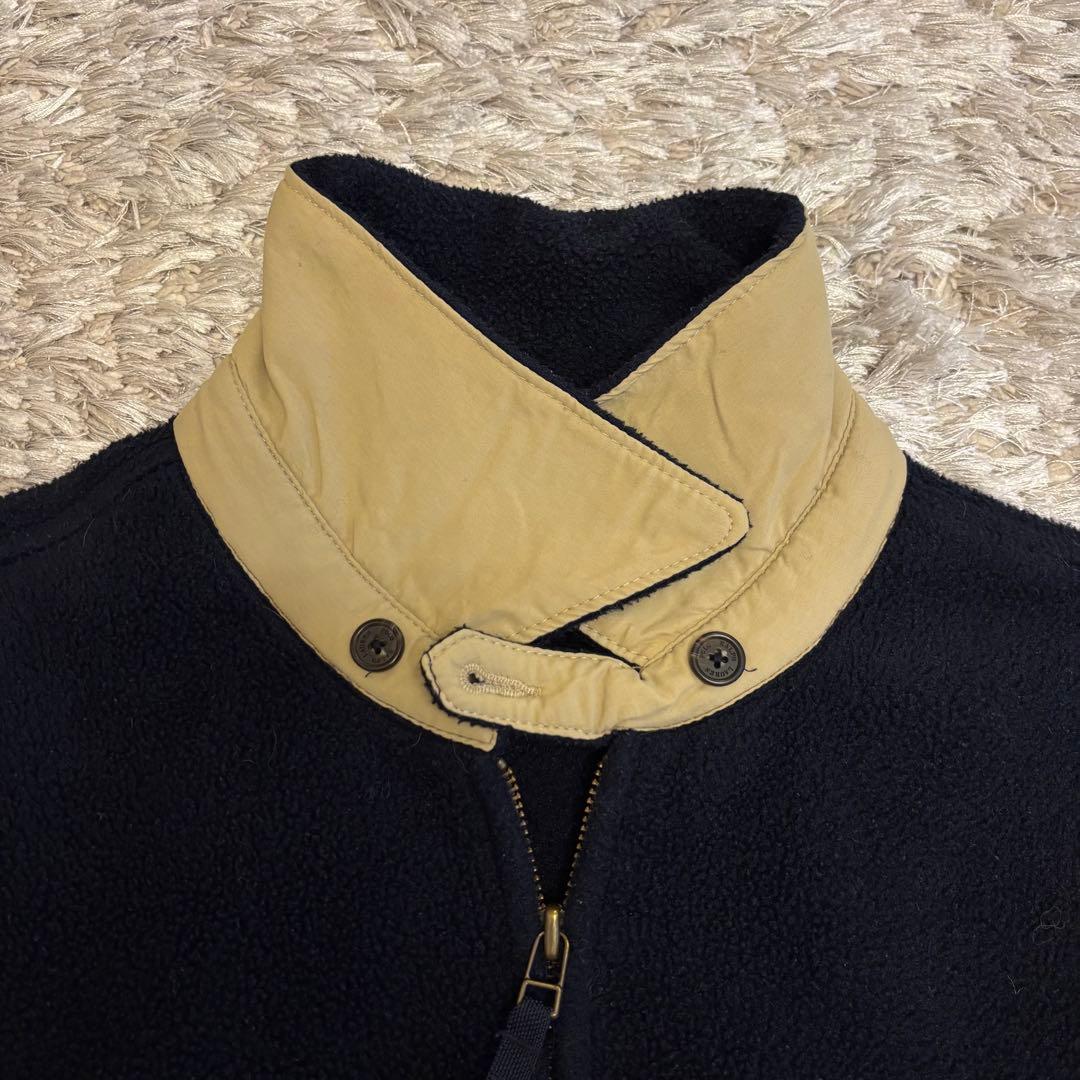 80~90s ラルフローレン 三角タグ フリース スイングトップ ネイビー L