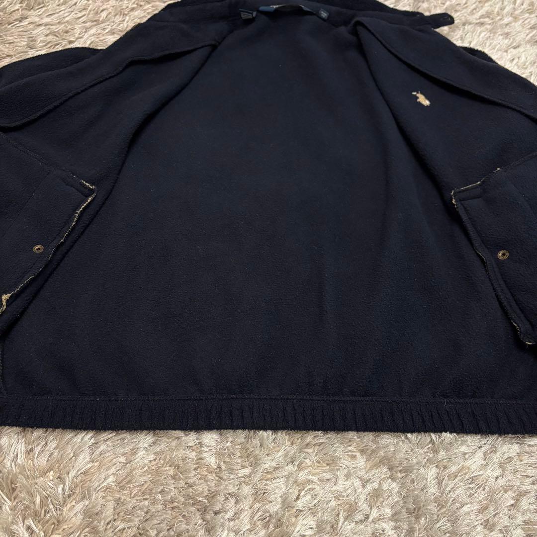 80~90s ラルフローレン 三角タグ フリース スイングトップ ネイビー L