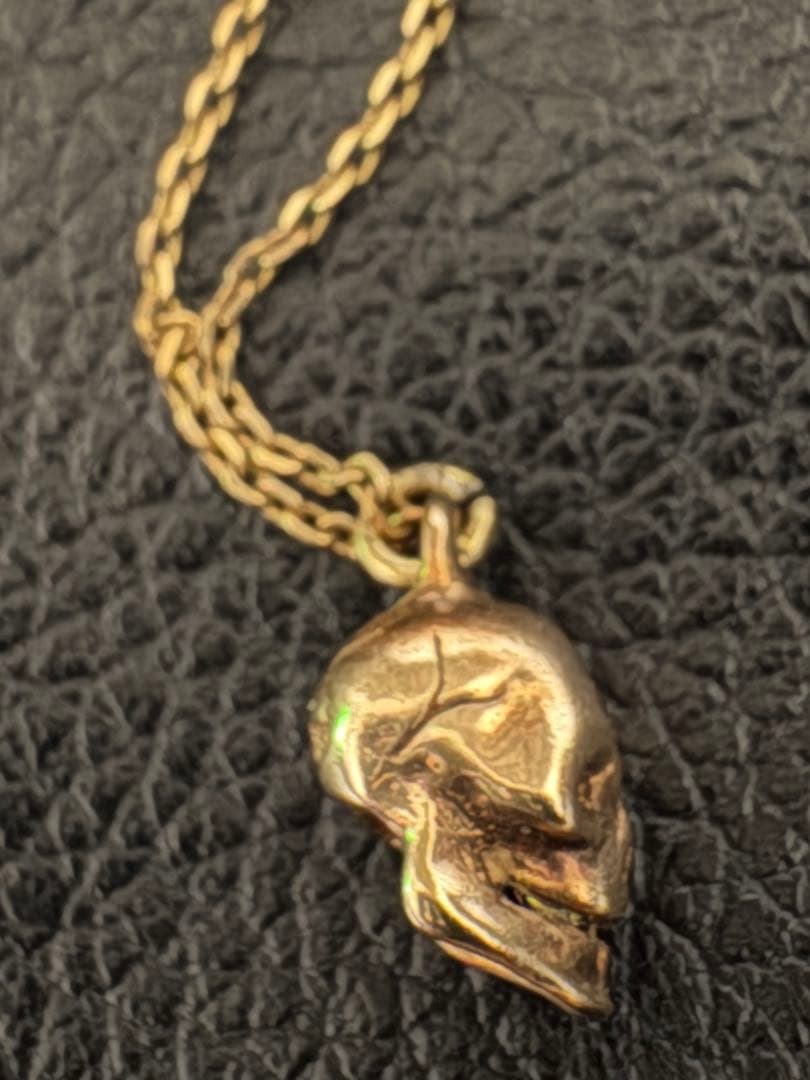 ete K10 スカルチャーム　ネックレス　10金