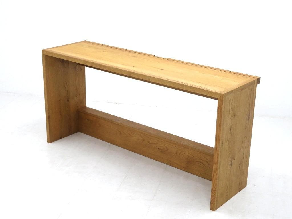 展示品　クラッシュゲート　オーク材　カウンターテーブル　キッチン　カフェ