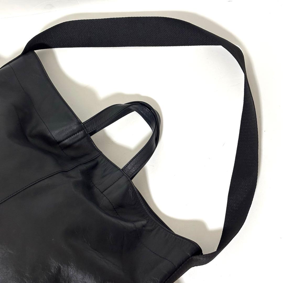 ear PAPILLONNER ワイドテープ トートバッグ L 黒