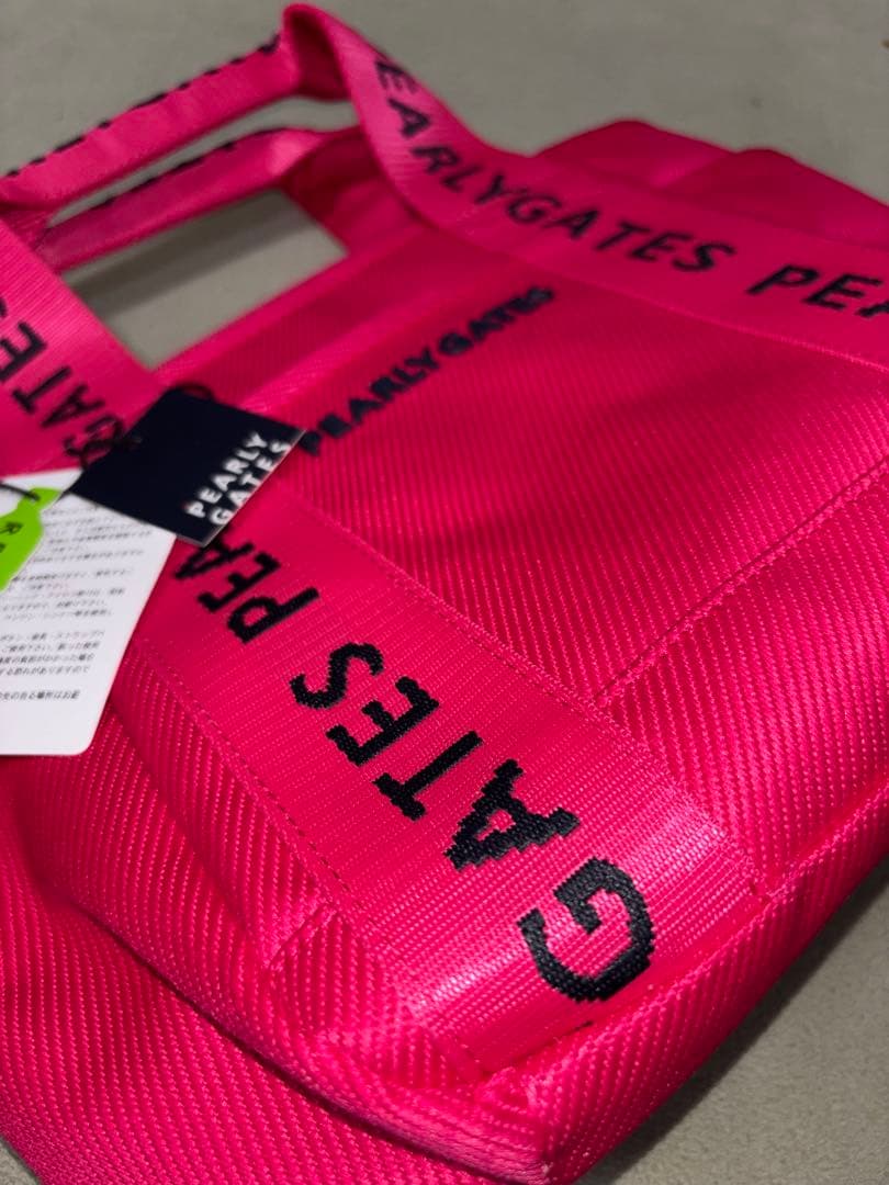 （新品）パーリーゲイツ、カートバッグ、ラウンドバッグ、ピンク色