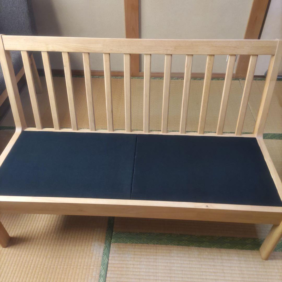 ナフコTWO−ONE STYLE カスミ143 LDカウチ L字型ソファ濃茶色➁