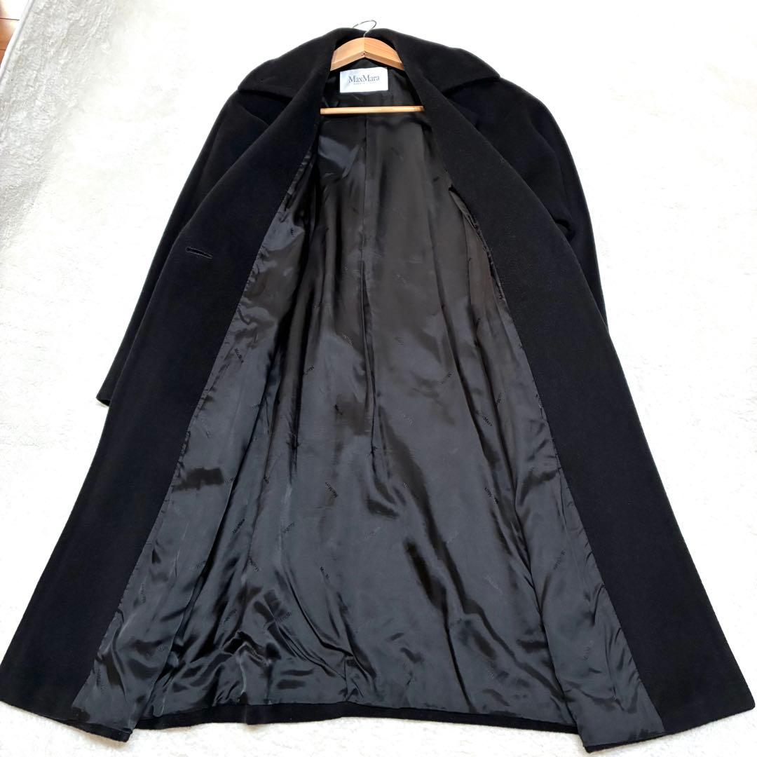 未使用級 マックスマーラ ロングコート 白タグ カシミア ブラック 38