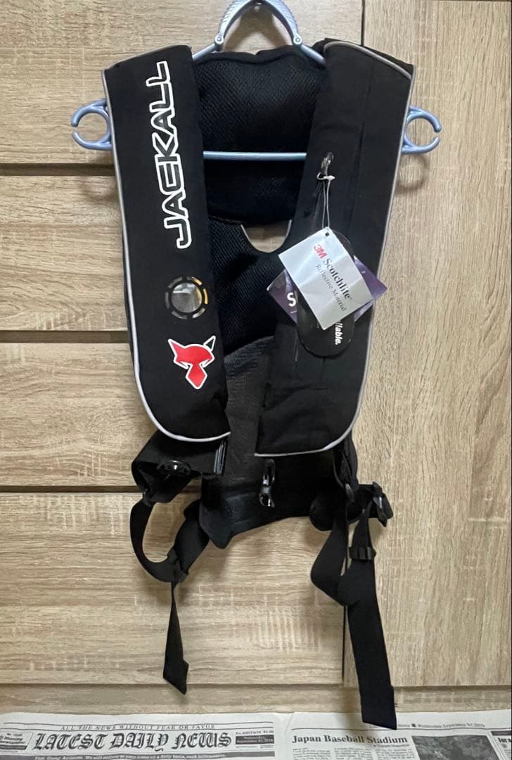 【新品・未使用品】JACKALL ライフジャケット　ブラック　桜マーク