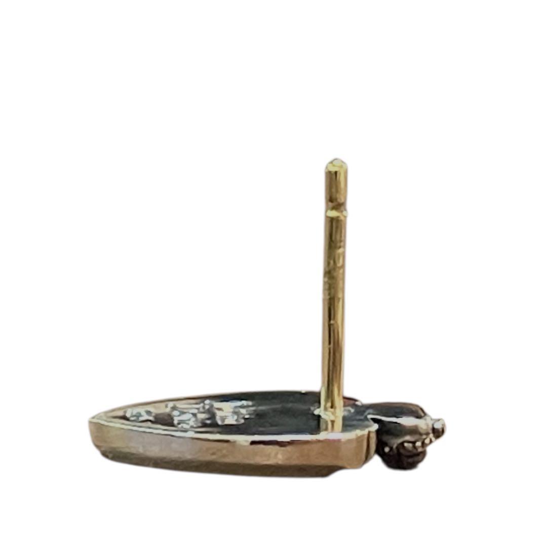 美品　ジャスティンデイビス ピアス シルバー925 王冠　盾