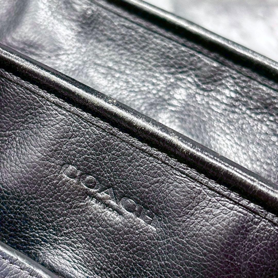 COACH メトロポリタン レザートートバッグ 2way ネイビー×ブラック