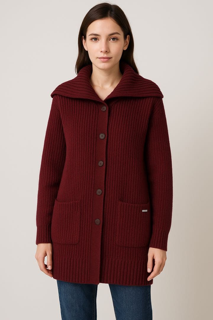 FOXEY ウールカシミヤニットコート