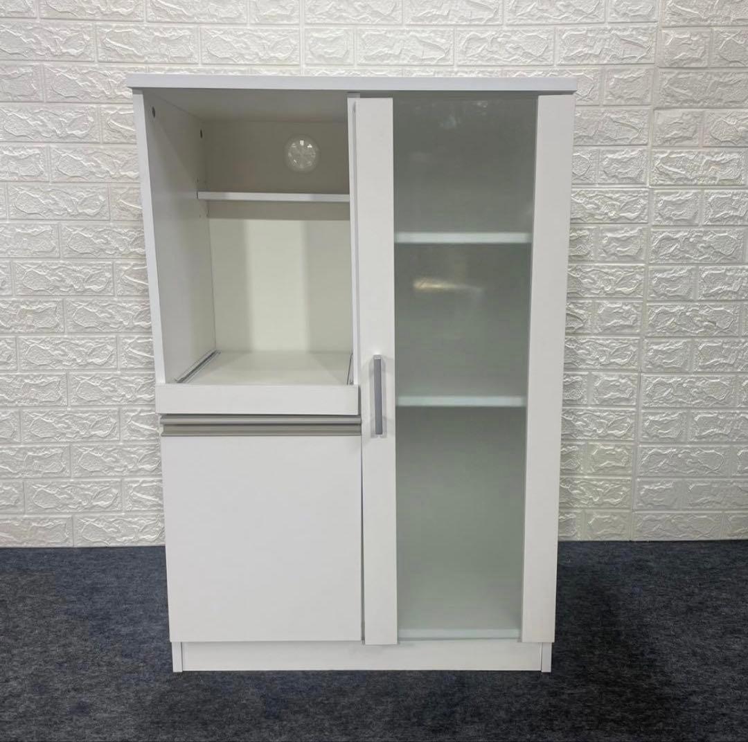 最終値下げ　ニトリ レンジ台 白 スリム 食器棚 キッチンカウンター ボード