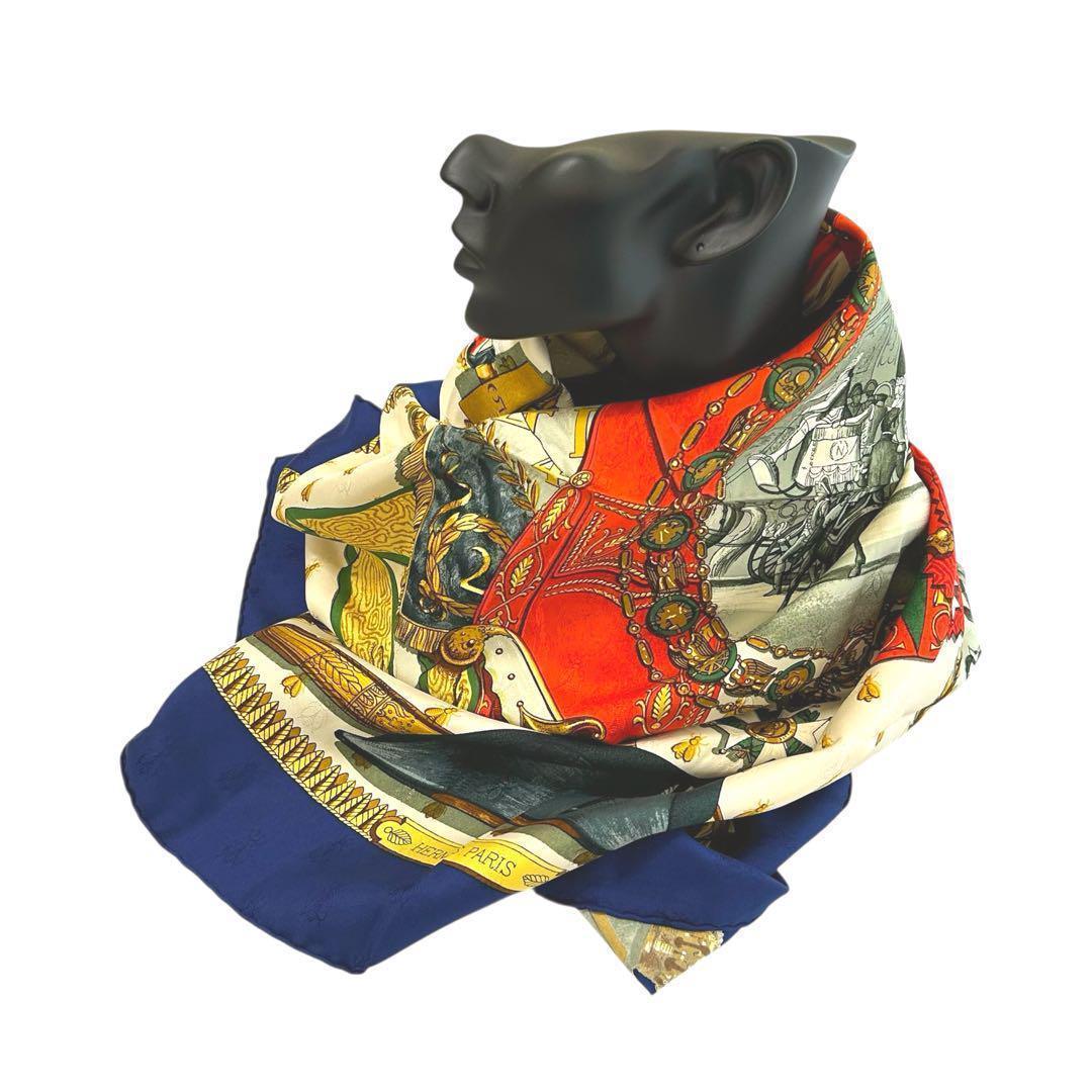 エルメス カレ90 NAPOLEON ナポレオン スカーフ シルク HERMES