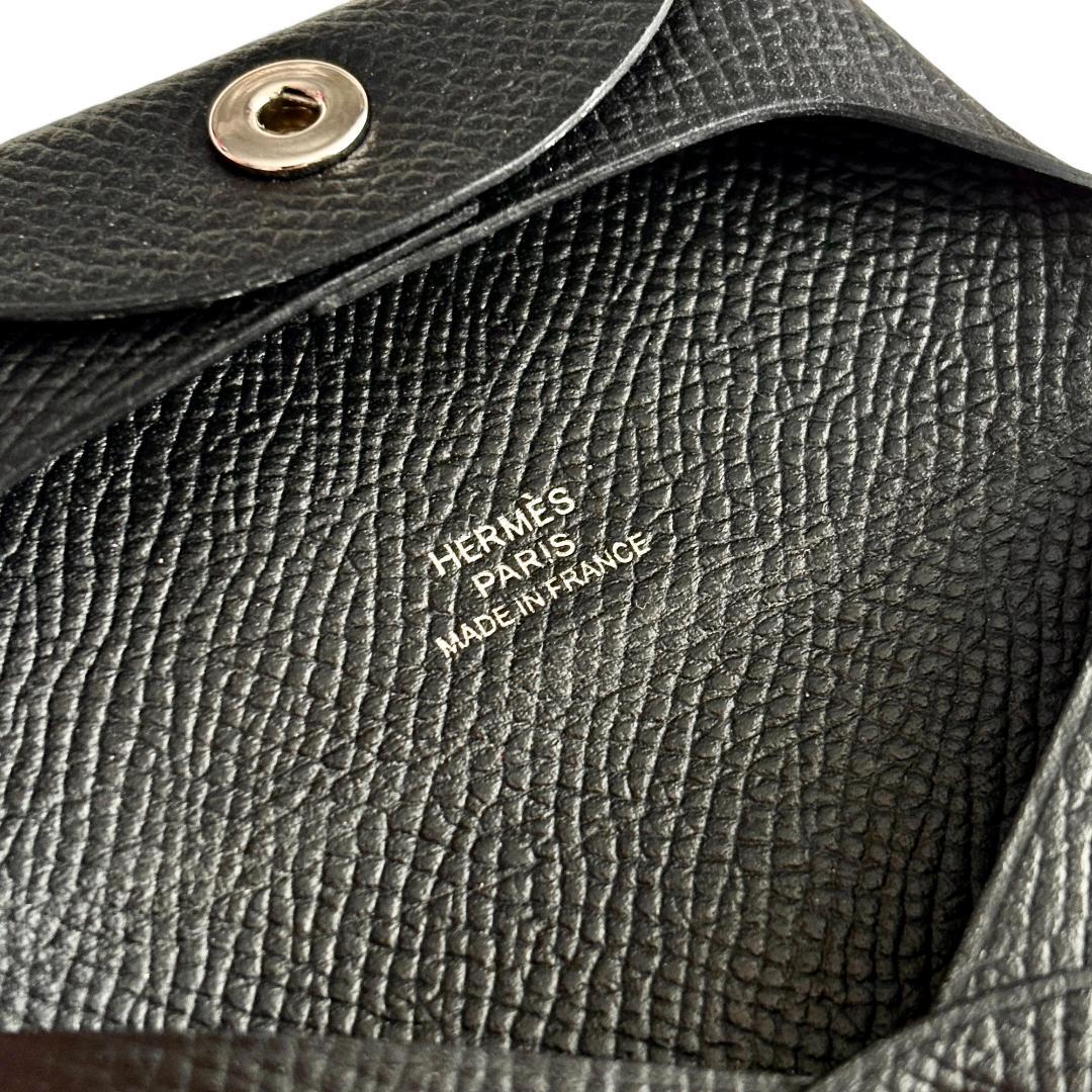 極美品『エルメス』バスティア ケース ノワール ブラック 小銭入れ D刻印