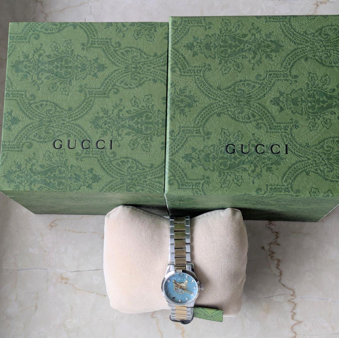 新品未使用　GUCCI　腕時計　ゴールド　猫　YA1265011　グレーシェル