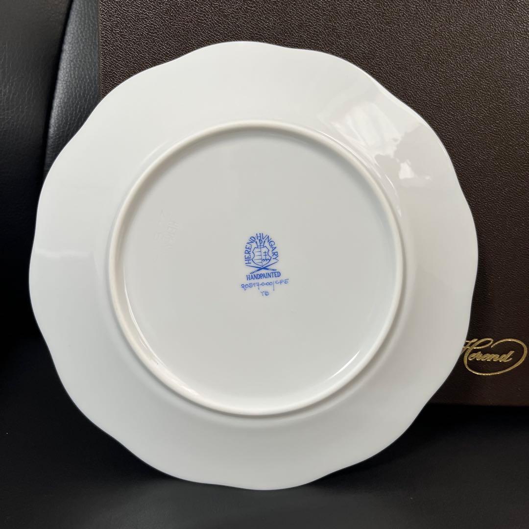 売り切り価格［新品］Herendシルクリボン(ピンク) デザートプレートセット