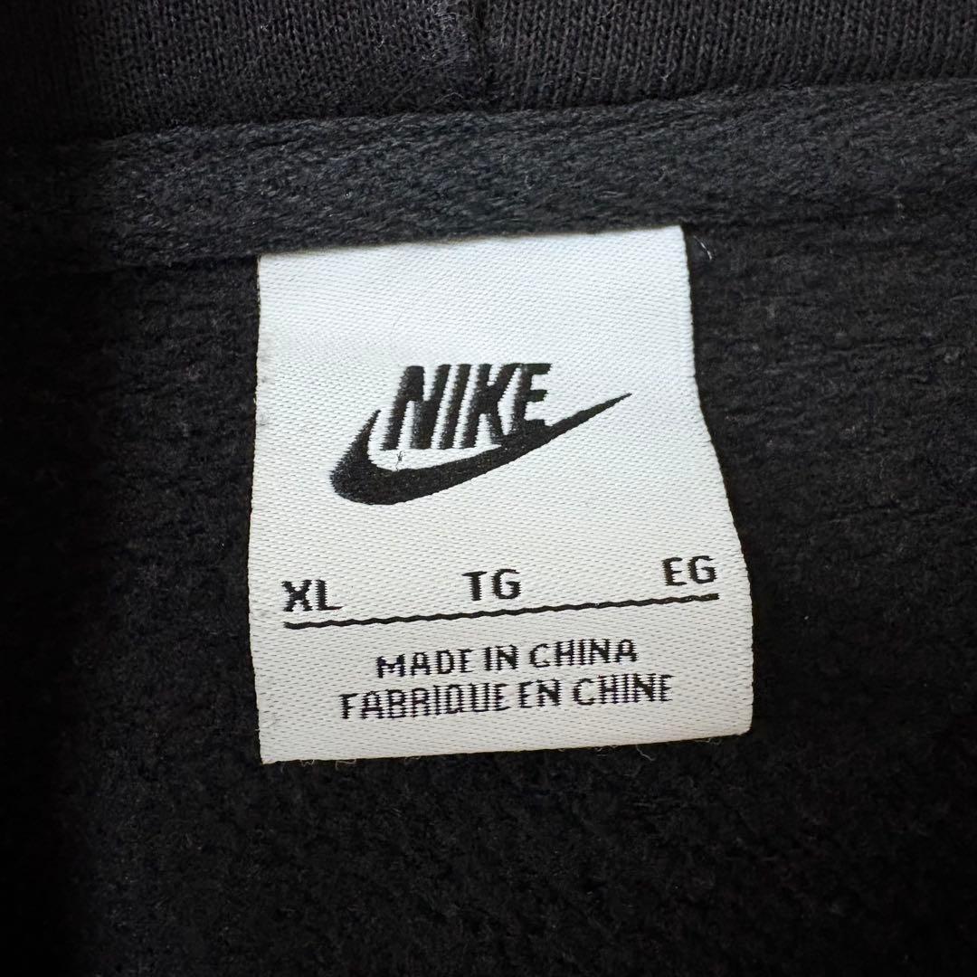 【激レア】STUSSY ステューシー　NIKE パーカー　スウェット　刺繍　黒