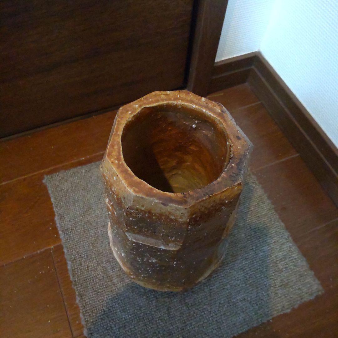 重厚感　花器　備前焼　24