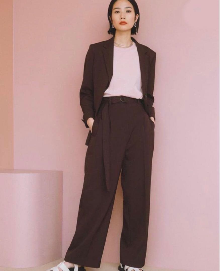 自宅洗濯機で洗濯可能！PLSTコンフォートリュクス セットアップ ワイン