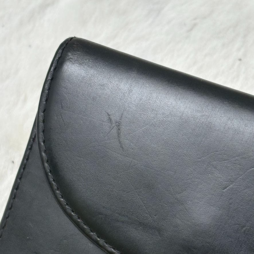 廃盤品　ホワイトハウスコックス　3つ折り財布 黒　ブライドルレザー 　英国製