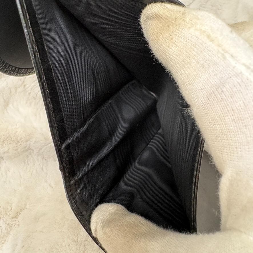 廃盤品　ホワイトハウスコックス　3つ折り財布 黒　ブライドルレザー 　英国製