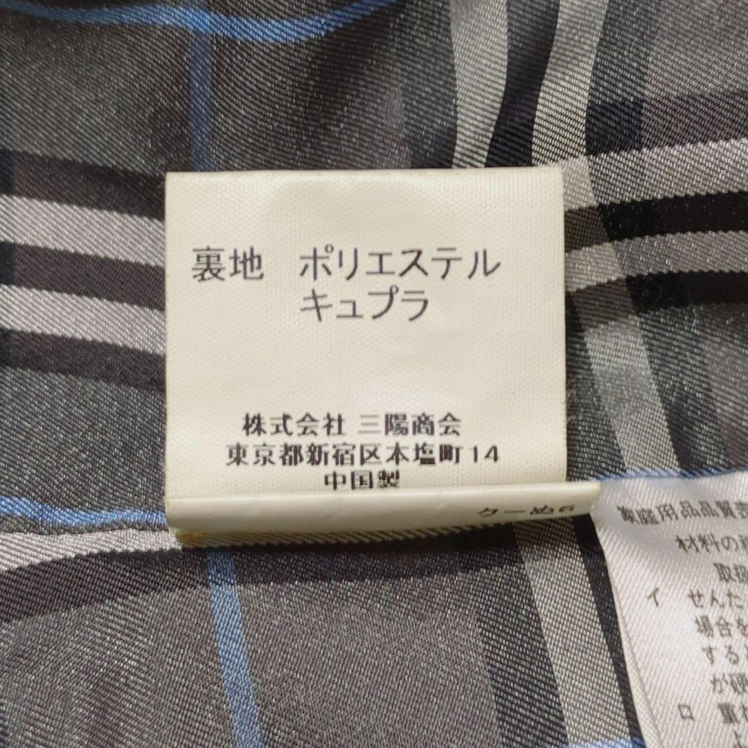 バーバリーブラックレーベル◆ラムレザー ノバチェック トレンチコート 濃茶 M