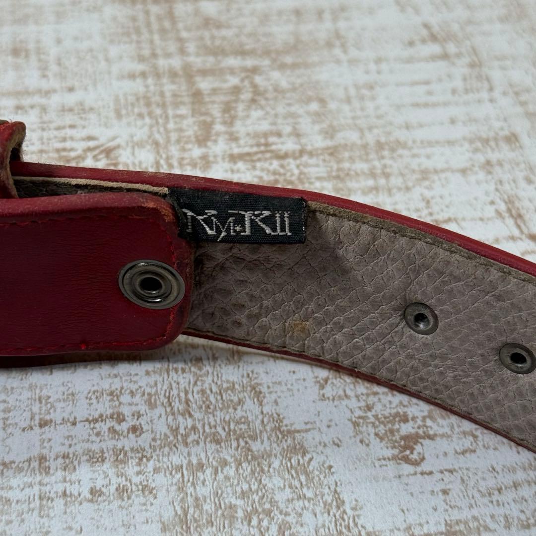 ケムリ kmrii ベルト　レッド　ヴィンテージ　KMRii