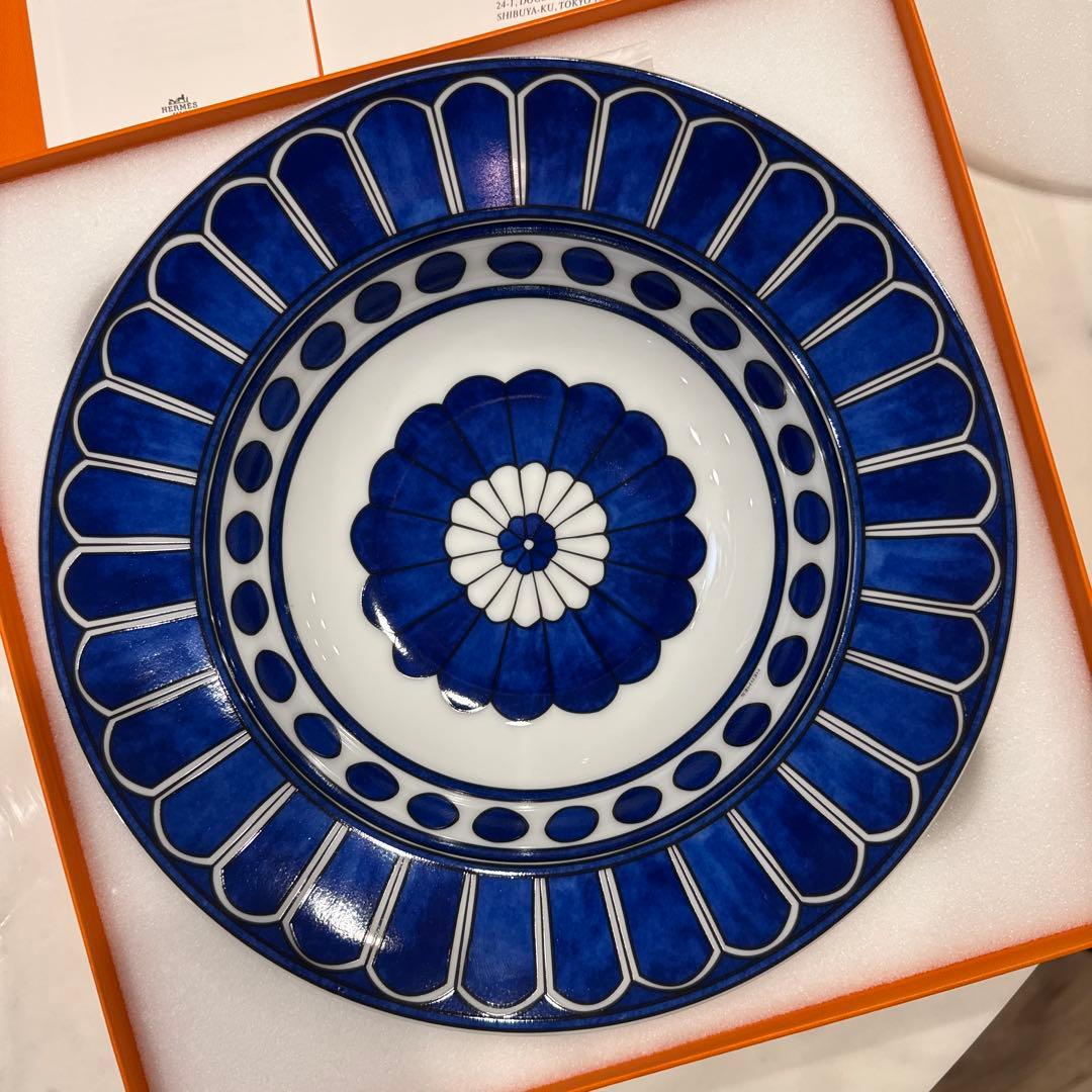 HERMES ブルーダイユール　パスタプレート