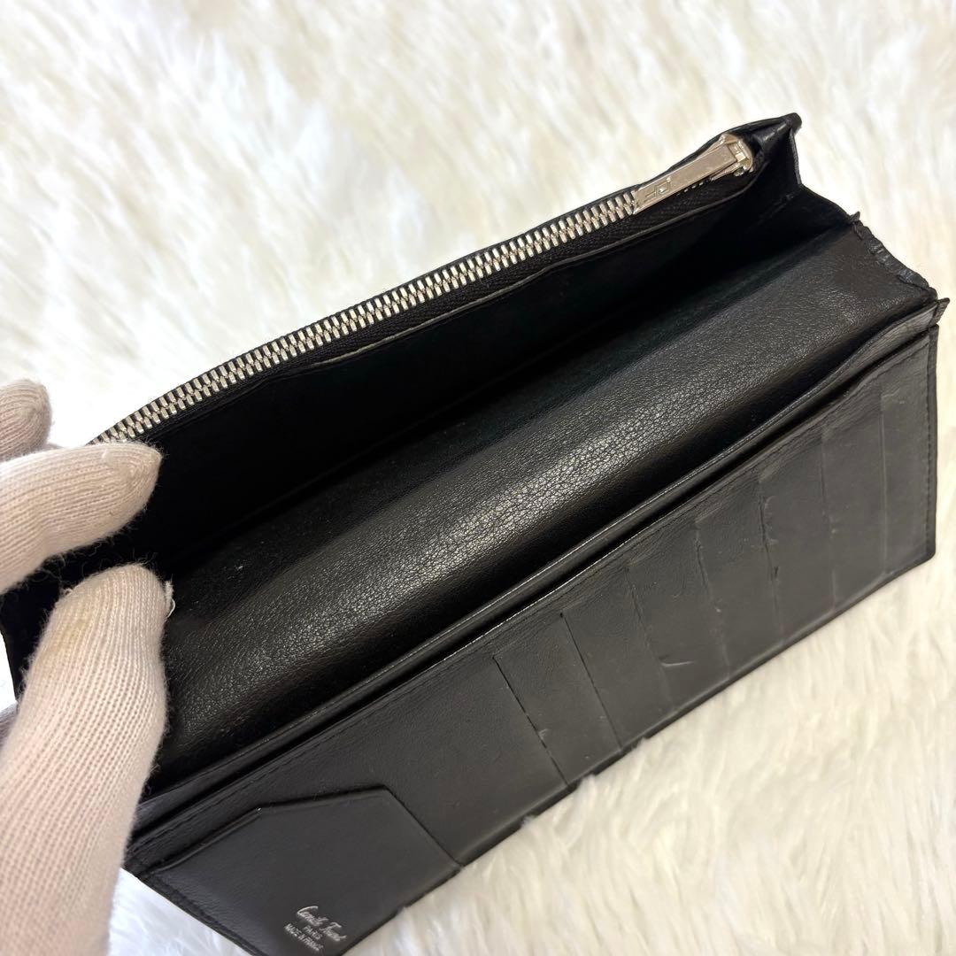 Camille Fournet 良品✨リザード レザー 長財布 二つ折り財布 黒